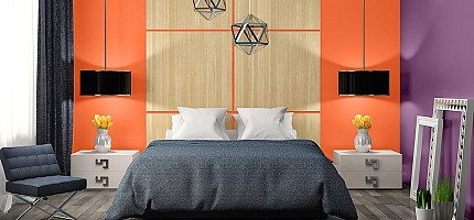 Pokój w barwach fioletu i pomarańczy - najlepsze inspiracje