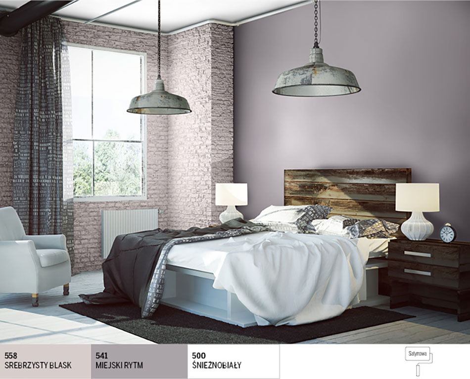 Sypialnia z drewnianymi i tekstylnymi dodatkami ocieplającymi pokój